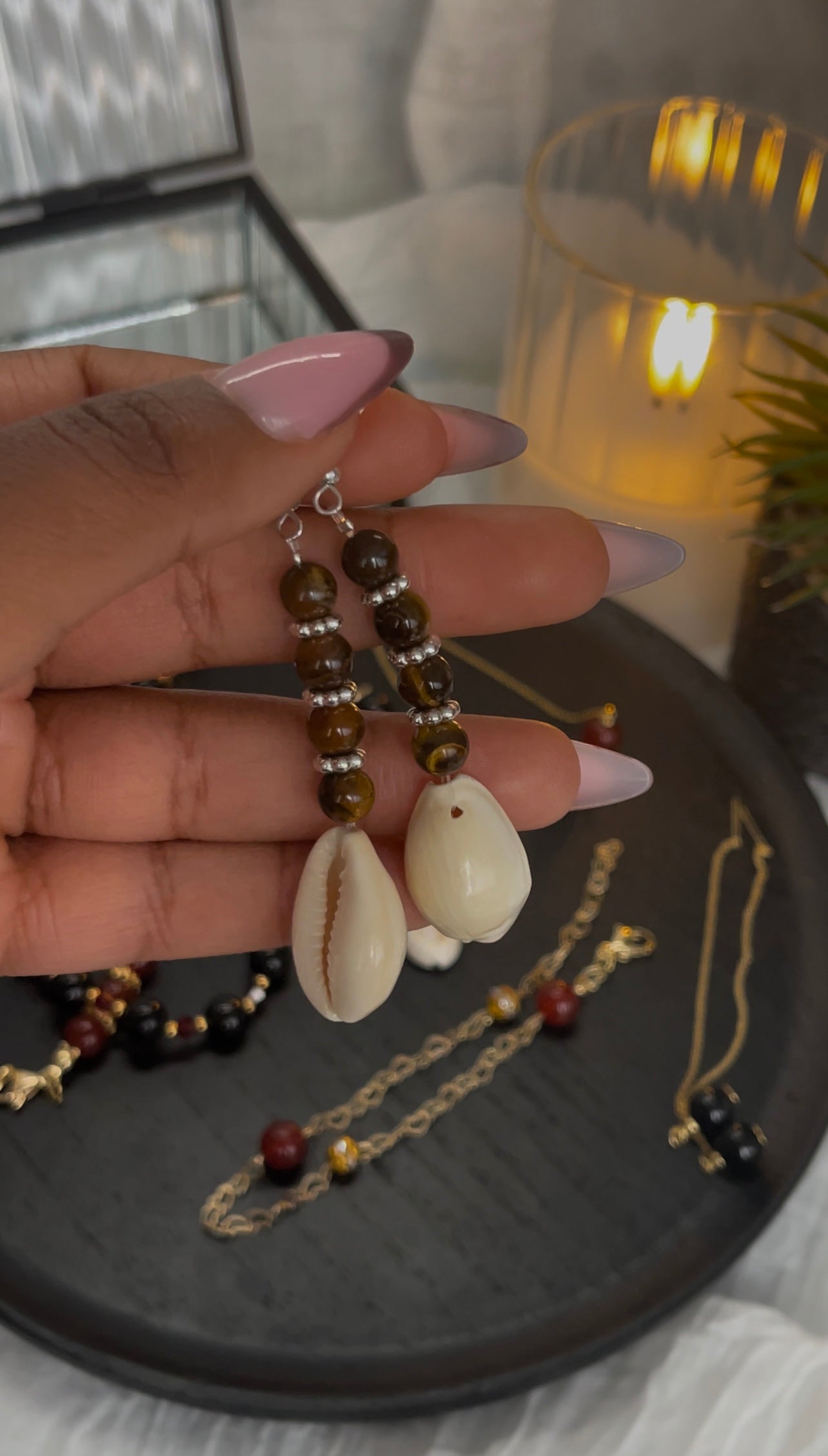 Boucle d'Oreilles - Nuit de Coquillage