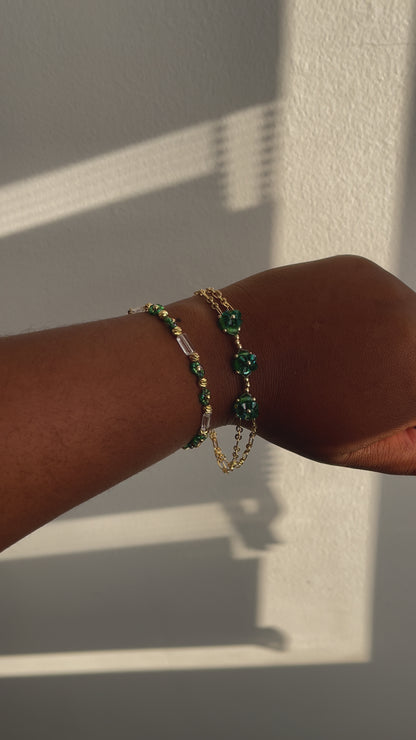 Bracelet - Émeraude Étoilée